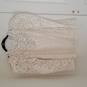 NWT Express Lace Puff Sleeve Top
